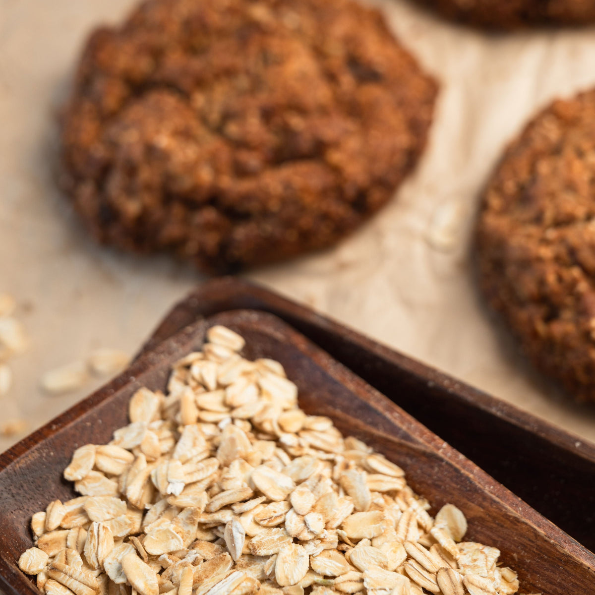 Galleta de avena, arándano y nuez