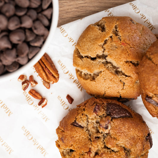 Galleta de chocolate con nuez