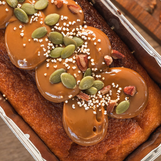 Panqué de elote y dulce de leche