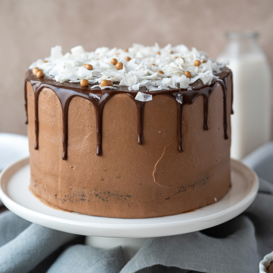 Pastel alemán con mousse de chocolate