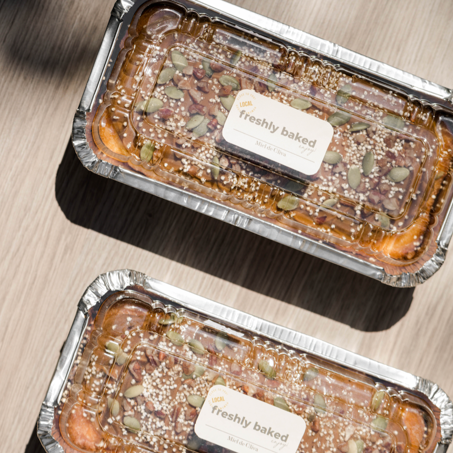 Panqué de elote y dulce de leche